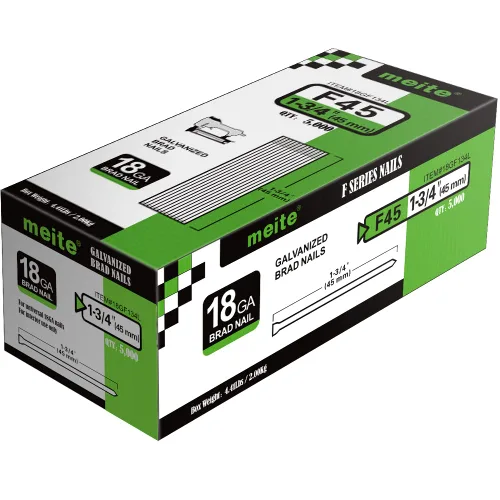 Miniatura 10 de meite F19 Brad Nilas, Clavo galvanizado calibre 18 de 3/4 pulgadas para pistola de clavo neumática eléctrica (12 cajas)