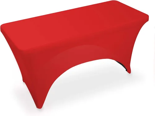 Lann's Linens - Mantel elástico ajustable de 4 pies para mesa rectangular de 48 x 24 pulgadas - Boda/banquete/feria - Funda de tela de elastano -