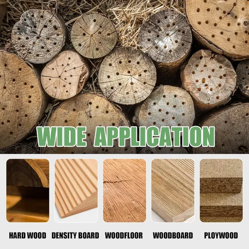Miniatura 4 de Broca helicoidal de 0.94 x 11.8 pulgadas para madera, broca helicoidal con vástago hexagonal para madera blanda, madera dura, plástico