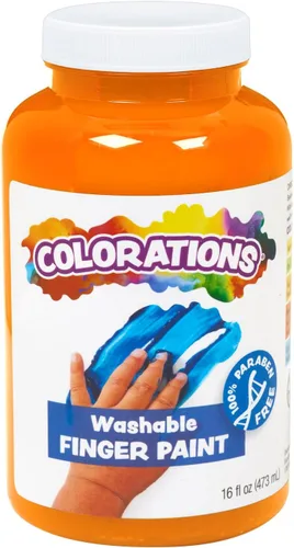 Miniatura 12 de Colorations Pinturas lavables para dedos, 16 fl oz, blancas, no tóxicas, cremosas, vibrantes, pintura para niños, manualidades, pasatiempos, Blanco
