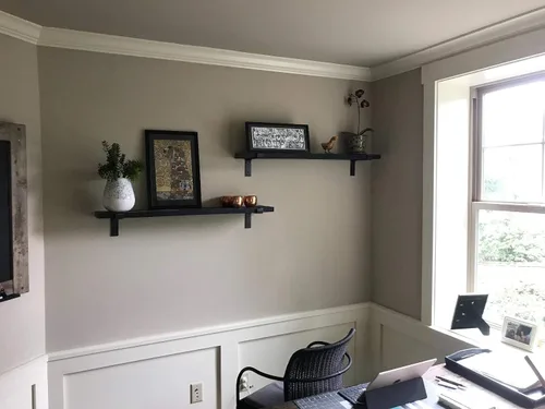 Miniatura 6 de Soportes de estante de 10 pulgadas, soportes de pared flotantes de metal de acero forjado industrial resistente para una verdadera tabla de madera