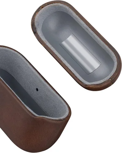 Miniatura 2 de Funda de cuero para AirPods Pro, estilo vintage Patina Indiana-Jones, funda de cuero para AirPods Pro 1ª generación 2019, hecha a mano, marrón oscuro