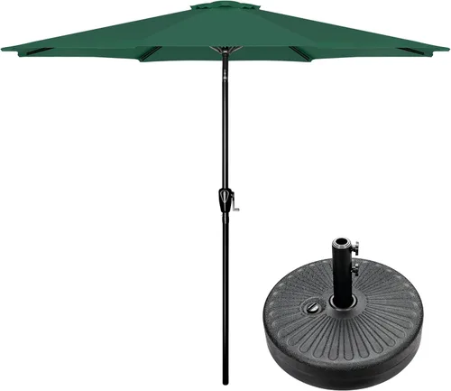 Miniatura 24 de Simple Deluxe - Sombrilla de patio de 7.5 pies para exteriores con botón de inclinación/manivela, 6 varillas robustas para jardín, cubierta, patio
