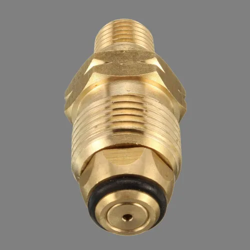 Miniatura 4 de 2 paquetes de adaptadores universales de tanque de cilindro de gas de propano LP LPG de montaje de conector de latón de flujo completo 1/4 '' 0.236