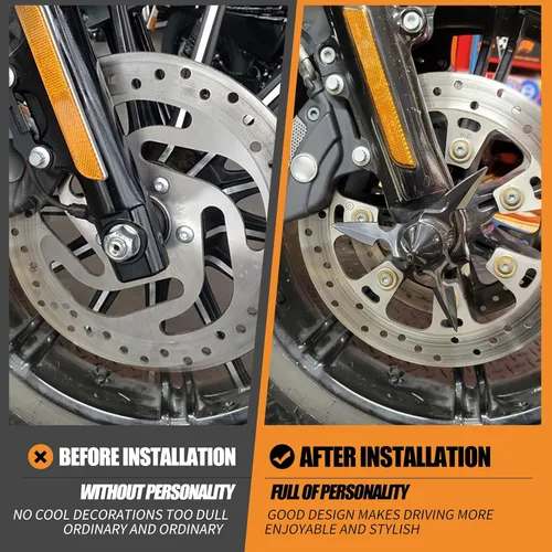 Miniatura 3 de Cubiertas de tuerca de eje delantero de motocicleta, tapa de plástico giratorio para Harley Touring Electra Road Street Glide Softail Dyna Sportster
