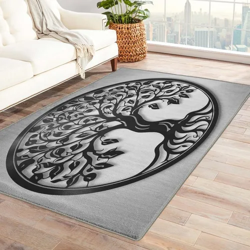 Miniatura 10 de Alfombras lavables para entrada, sala de estar, dormitorio, alfombra de hojas y decoración del hogar, alfombra de área de hojas verdes de 2 x 3