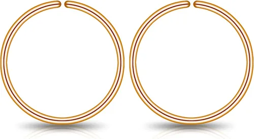 Miniatura 23 de Small Gold or Sterling Silver Huggie Hoop Earrings for Women Cartilage Nose Helix Tragus