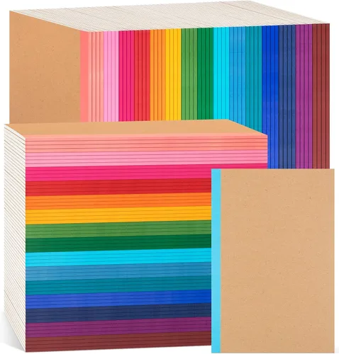 Miniatura 12 de Paquete de 30 cuadernos en blanco a granel, cuaderno de composición de papel A5 sin forro, 8.3 x 5.5 pulgadas, cubierta de papel kraft con espinas