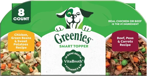 Miniatura 15 de Greenies Smart Topper Mezcla Húmeda Alta en Proteína para Perros, Receta de Pollo, Habichuelas Verdes y Batata en Caldo Vitabroth - Caldo de Hueso +