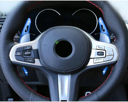 Miniatura 6 de 2 cubiertas de extensión de palanca de cambios de volante para BMW 5er G30 G31 G38 7er G11 G12 3er X3 X4 X5 G01 G20 G02 G05 6er G32 GT Accesorios