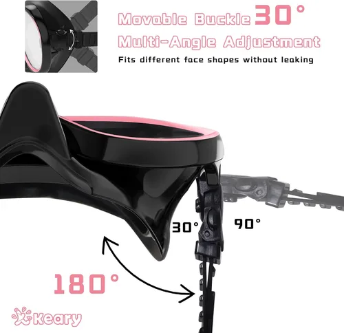 Miniatura 7 de Keary Gafas de natación para adultos con cubierta para la nariz, gafas de natación para hombres, mujeres, jóvenes, buceo, piscina, gafas de agua