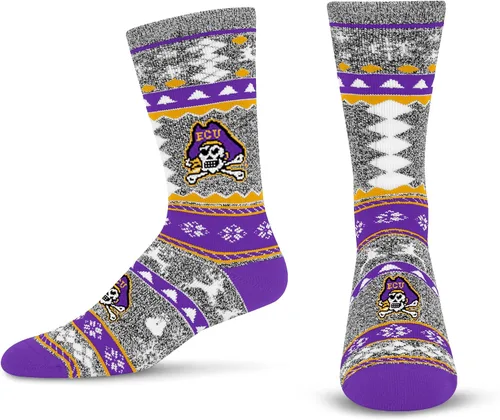 Miniatura 54 de For Bare Feet Ugly Holiday Sweater Crew Sock NCAA