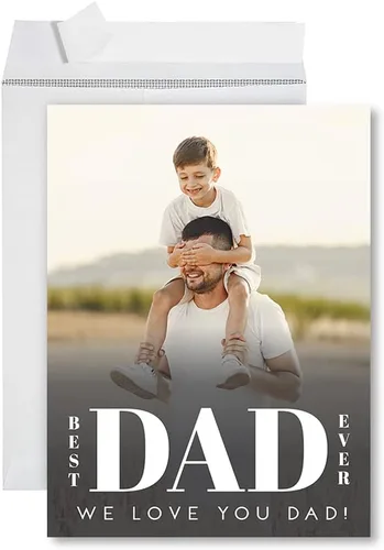 Miniatura 12 de Andaz Press Tarjeta divertida jumbo para el día del padre de 8.5 x 11 pulgadas con sobre, variedad de bromas de papá, regalo del día del padre