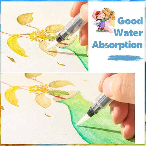 Miniatura 4 de 35 hojas de papel de acuarela de 9 x 12 pulgadas, 140 lb/300 GSM, papel de color de agua de prensa en frío, encuadernado en espiral, cuaderno