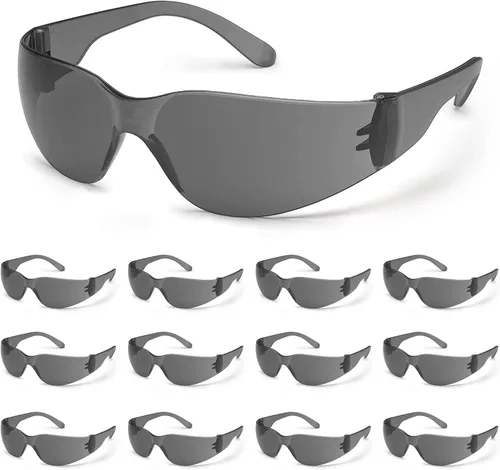 Miniatura 15 de ATERET 12 pares de gafas de seguridad, lente de policarbonato resistente a los arañazos ANSI Z87.1 resistente a los impactos Claro