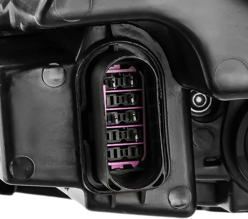 Miniatura 6 de Conjunto de faro delantero, carcasa cromada, reflector ámbar compatible con Jetta 2011-2018, paquete de 1 (lado derecho del pasajero)