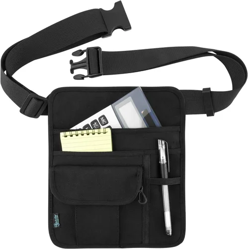 Beautyflier Premium Quality - Riñonera para mesero/criada, con bolsillo para dinero, delantal para restaurante/bar de hotel con cinturón ajustable