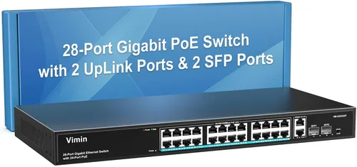 Miniatura 10 de Switch PoE Gigabit de 4 puertos con 1 puerto Gigabit de enlace ascendente, conmutador PoE Ethernet no administrado de 5 puertos VIMIN