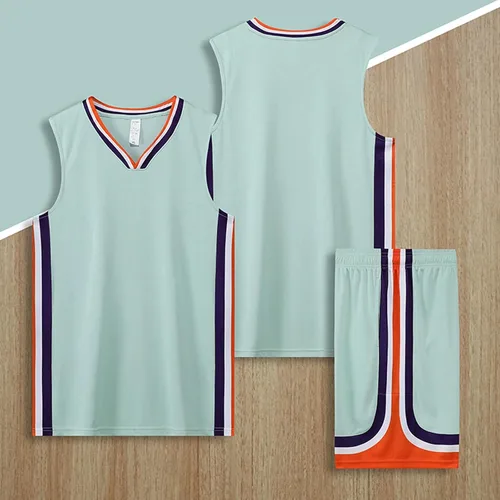 Miniatura 3 de VOLLENC Camisetas de baloncesto para adultos para niños, ropa deportiva transpirable que absorbe el sudor, ropa de entrenamiento, traje deportivo