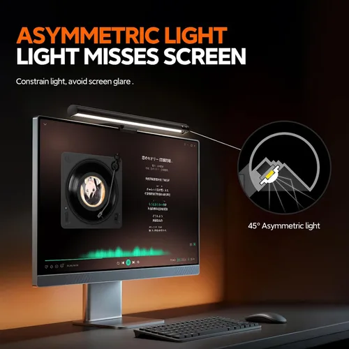 Miniatura 3 de LYMAX Barra de luz para monitor, lámpara de computadora USB para cuidado de los ojos, barra de luz de pantalla regulable, apta para todos