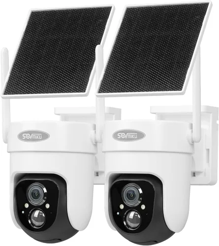 Miniatura 12 de Sovmiku 3CQ1 AI 2K Cámara de seguridad solar inalámbrica para exteriores, cámara alimentada por batería, audio bidireccional, detección
