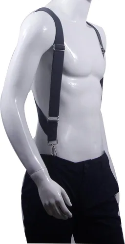 Miniatura 3 de HNYIODA Tirantes para hombre, ganchos laterales resistentes, ajustables, elásticos, tirantes de trabajo, grandes y altos