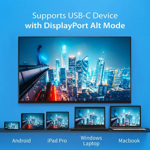 Miniatura 7 de j5create ScreenCast - Transmisor y receptor de pantalla inalámbrico USB-C a HDMI, compatible con 1080p, adecuado para iPhone15, MacBook, iPad Pro