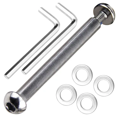Miniatura 8 de M8 - Juego de tornillos Allen para eje de acero al carbono de grado 0.346 x 1.102 in x 3.386 in para delantero trasero 2 3 4 ruedas Stunt Scooter 35