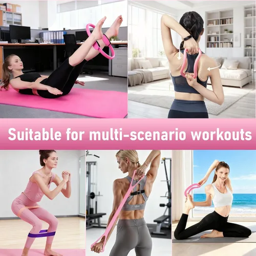 Miniatura 5 de Home Kit de pilates para mujer – Anillo de pilates de 12 pulgadas, juego de pelota y bandas de resistencia de 9 pulgadas, equipo completo de pilates
