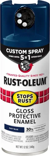 Miniatura 40 de Rust-Oleum 376855 - Pintura en aerosol antióxido personalizada 5 en 1, 12 onzas, color negro mate, (paquete de 1)
