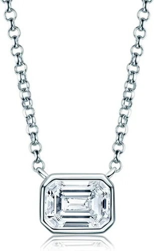 Collares de moissanita para mujer, colgante solitario de 1 a 3 quilates, plata de ley 925, joyería para el día de la madre, regalos de boda para ella