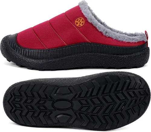 Miniatura 4 de Eagsouni - Pantuflas de casa para hombre con forro de piel para invierno
