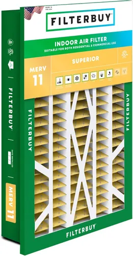 Miniatura 14 de Filterbuy Filtro de aire MERV 11 de 10 x 17 x 2 pulgadas para defensa superior de mascotas y alergias (paquete de 1), filtros exteriores plisados