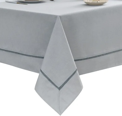 Miniatura 41 de EHouseHome Mantel de tela resistente con encaje blanco, impermeable, sin arrugas, resistente a las manchas, a prueba de aceite, para comedor
