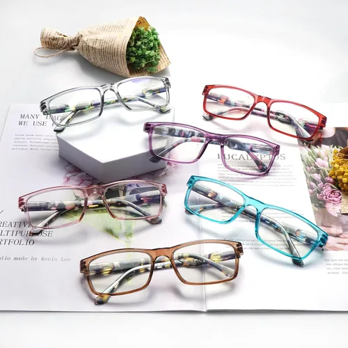 Miniatura 5 de Gafas de lectura para mujeres/hombres, bloqueo de luz azul, para lectura frente a la computadora, antifatiga ocular, 6 paquetes