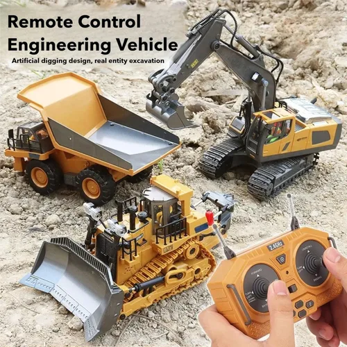 Miniatura 2 de Mudsterz - Camiones Mudsterz, Excavadora Mudsterz, Vehículo de construcción RC de 2.4GHz con luces geniales y sonidos reales, diseño de ingeniería