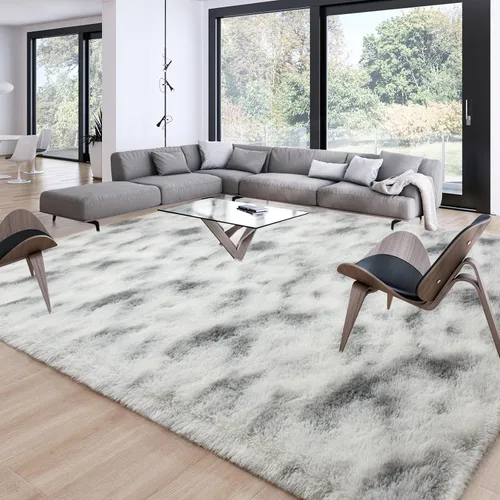 Miniatura 46 de Merelax Alfombra Moderna Suave y Esponjosa Shaggy para Dormitorio Sala de Estar Decoración de Sillas Pequeñas Alfombras Tapetes para Pies Piso, Verde