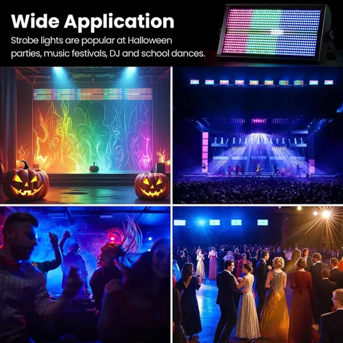 Miniatura 8 de Betopper LF4808 Luces de efecto estroboscópico de matriz de 260 W, luces estroboscópicas de lavado y cegadoras, mapeo de píxeles y efectos