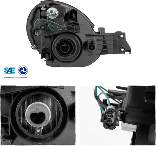Miniatura 3 de AKKON - Para Subaru Impreza Outback 2002 2003/RS/TS/WRX (tipo halógeno) LED DRL Negro Faros Par