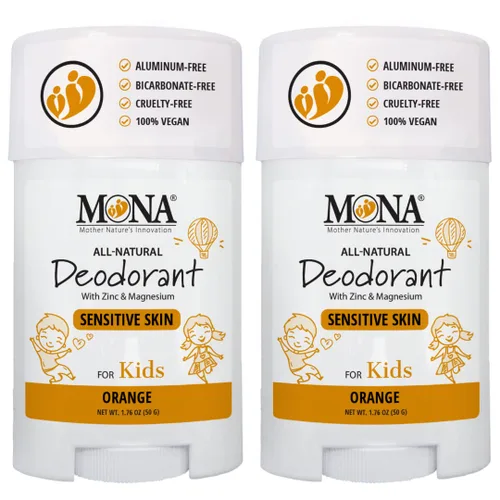 Miniatura 9 de MONA Desodorante 100% natural para niños, preadolescentes y adolescentes, sin bicarbonato de sodio, aromas sintéticos o aluminio, seguro para niñas
