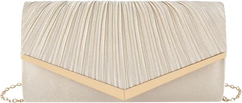 Miniatura 5 de Queena Bolso de mano de noche brillante con purpurina para mujer, bolso de mano con cadena para boda, fiesta, graduación, regalo para mamá, esposa