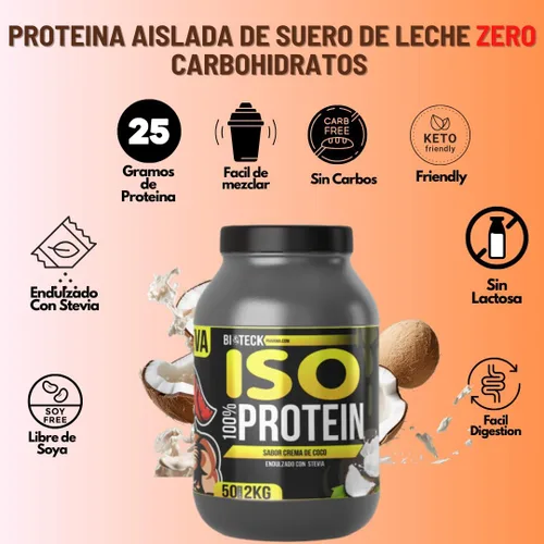 Miniatura 4 de Proteína ISO sabor crema de coco... (CREMA DE COCO, 4.4 lbs)