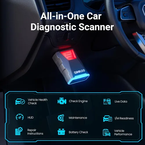 Miniatura 4 de GOOLOO DEEPSCAN DS100 Escáner OBD2 Bluetooth, herramienta de diagnóstico de todo el sistema, lector de códigos de coche para iOS y Android, 6+