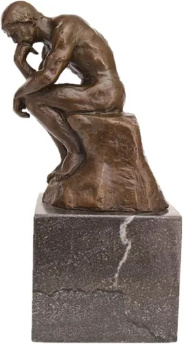 Miniatura 13 de Rodin The Thinker Statue TPE-185 - Estatuas de bronce para decoración del hogar, 5 piezas
