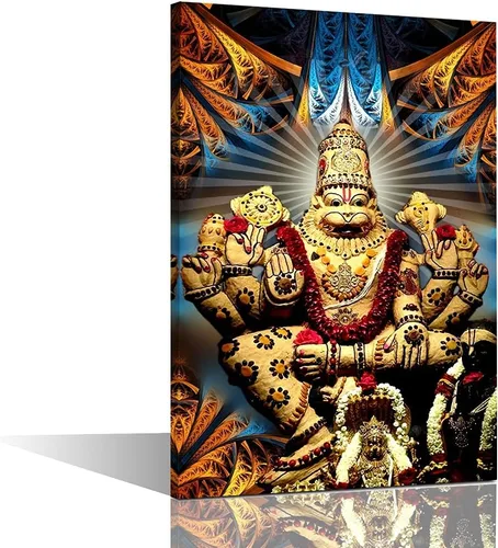 Miniatura 23 de TUMOVO Lord Ganesha - Decoración de pared Ganapati de Deidad india, cuadros impresos en lienzo, pósteres de pintura hinduismo cultural hindú