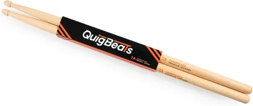 Miniatura 14 de QuigBeats - Baquetas de batería prémium de nogal 5A, baquetas a juego para adultos y niños, 1 par, A