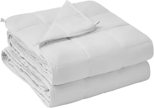 Miniatura 57 de yescool - Manta con peso, 7 libras, fresca, transpirable, con cuentas de cristal prémium, lavable a máquina, para dormir, 60-90 libras, 41 x 60 Gris