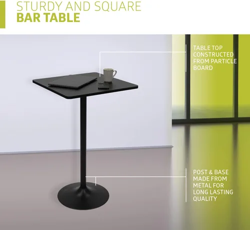 Miniatura 3 de Pearington PEAR-4DSQ - Mesa de pub, color negro