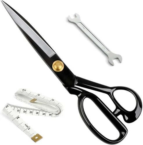 Miniatura 7 de Tijeras de tela, tijeras de costura resistentes de 8 pulgadas para sastre de cuero, tijeras de sastrería para el hogar, oficina, manualidades