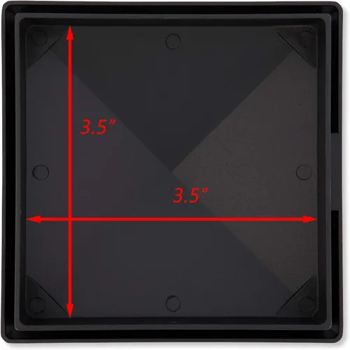 Miniatura 9 de Tapa de aluminio en forma piramidal para postes de madera, color negro (4 unidades)